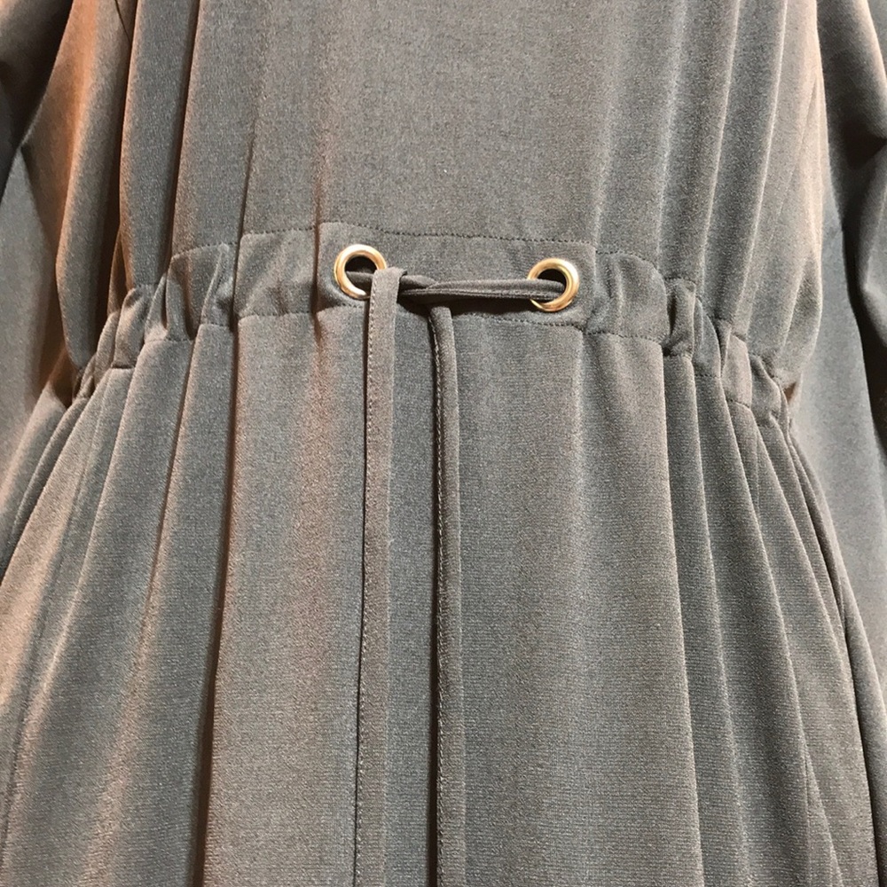 Spense Gray Batwing Dolman Tie Waist Cinched Dress - Picture 13 of 16